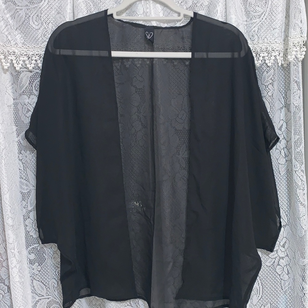 Black Chiffon Bikini Cover Up
